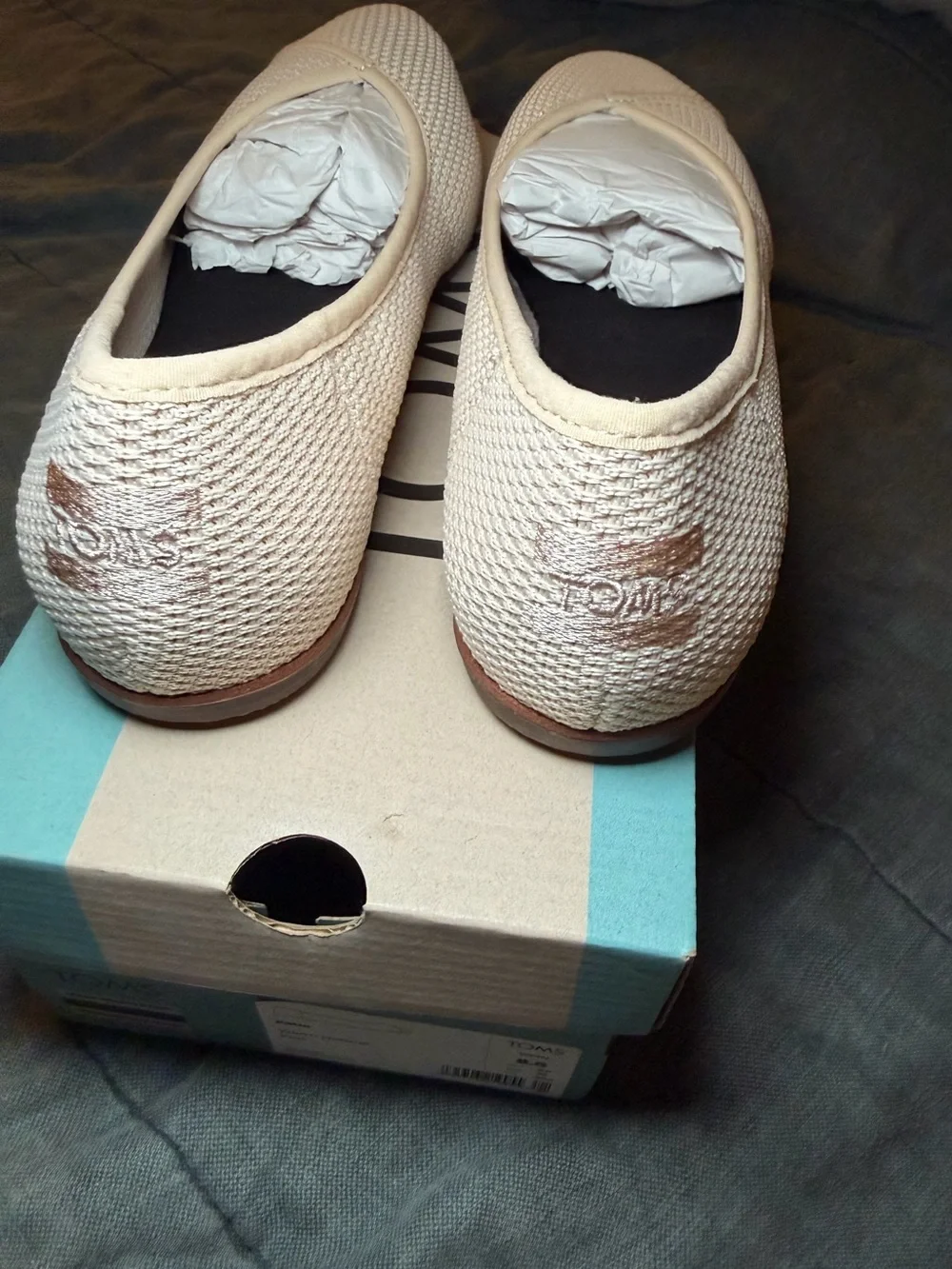 TOMS Cream/Beige Slip-On Flats